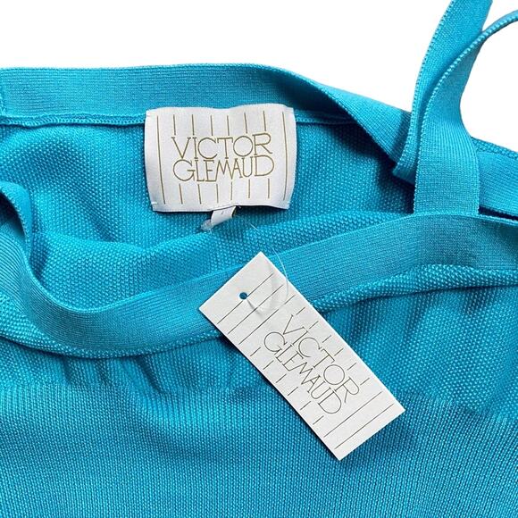 Victor Glemaud Cropped Knit Cami Top, Blue, Large - Picture 6 of 7